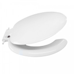 Celmac Crescent Adult A Standard Close Toilet Seat & Cover With Stainless Steel Hinge White SCR12WH