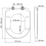 Infinita Bathrooms Vigo Soft Close Quick Release Toilet Seat & Cover White 100F04000