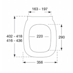 Pressalit Code Standard Close Bottom Fixing Toilet Seat & Cover White 778000-DD8999