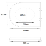 Eastbrook Somme Rectangular Soft Close Toilet Seat & Cover White 40.0009