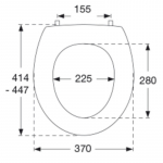 Pressalit Objecta Standard Close Top Fixing Toilet Seat & Cover White 54011-UN4999