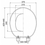 Celmac Woody Paramount Standard Close Toilet Seat & Cover With Plastic Hinge White 21230001