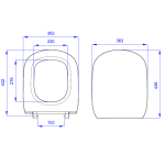Ideal Standard Tesi Soft Close Quick Release Alternative Toilet Seat & Cover White CH.506389