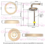 Villeroy & Boch Grangracia Toilet Seat Hinge Set 88220161
