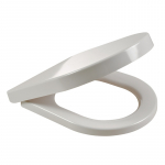 Celmac Disco D-Shaped  Soft Close Toilet Seat & Cover With Stainless Steel Hinges White 20721512