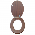 EuroShowers MDF Standard Close Toilet Seat & Cover Walnut Dark Brown 82984