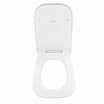 Geberit Smyle Square Slim Wrapover Soft Close Quick Release Toilet Seat & Cover White 500.687.01.1