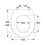 Pressalit Ergosit Standard Close Bottom Fixing Toilet Seat & Cover 50mm Raised White R20000