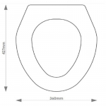 Adamsez Imperial Solid Wood Replacement Toilet Seat & Cover BB.ADA.IMP