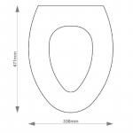 Adamsez Meridian 1 Solid Wood Replacement Toilet Seat & Cover BB.ADA.ME1