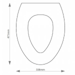Adamsez Meridian 1 Small Solid Wood Replacement Toilet Seat & Cover BB.ADA.M1S.BHF
