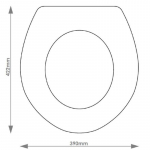 Armitage Shanks Claudette Solid Wood Replacement Toilet Seat & Cover BB.ARM.CLA