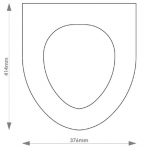 Armitage Shanks Concerto Solid Wood Replacement Toilet Seat & Cover Soft Close BBSC.ARM.COC.BHF