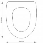 Bathstore Denver Solid Wood Replacement Toilet Seat & Cover BB.BAT.DEN.BHF
