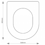 Bauhaus Central Solid Wood Replacement Toilet Seat & Cover Soft Close BBSC.BAU.CEN.BHF