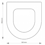 Bauhaus Stream Solid Wood Replacement Toilet Seat & Cover BB.BAU.STR.BHF