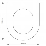 Catalano Z45 Solid Wood Replacement Toilet Seat & Cover Soft Close BBSC.CAT.Z45.BHF