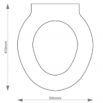 Chatsworth New Solid Wood Replacement Toilet Seat & Cover Soft Close BBSC.CHA.NEW