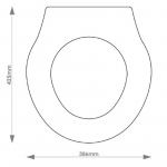 C.P Hart London BTW Solid Wood Replacement Toilet Seat & Cover Soft Close BBSC.CPH.LON.BTW.BHF