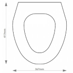 Doulton Florette Solid Wood Replacement Toilet Seat & Cover Soft Close BBSC.DOU.FLO