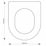 Flaminia Link Solid Wood Replacement Toilet Seat & Cover Soft Close BBSC.FLA.LIN.BHF