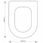 Flaminia Relax Solid Wood Replacement Toilet Seat & Cover Soft Close BBSC.FLA.REL