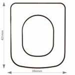 GSI Traccia Solid Wood Replacement Toilet Seat & Cover BB.GSI.TRA.BHF