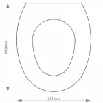 Hatria Sculture Solid Wood Replacement Toilet Seat & Cover BB.HAT.SCU.BHF