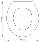 Heritage Stratford Solid Wood Replacement Toilet Seat & Cover Soft Close BBSC.HER.STR