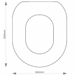 Ideal Standard Linda Solid Wood Replacement Toilet Seat & Cover BB.IDE.LIN