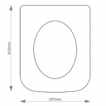 Ideal Standard Michelangelo Solid Wood Replacement Toilet Seat & Cover BB.IDE.MIC
