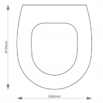 Ideal Standard Ravenna Solid Wood Replacement Toilet Seat & Cover Soft Close BBSC.IDE.RAV