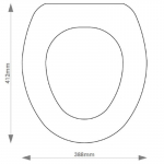 Ideal Standard Reflections/Revue Solid Wood Replacement Toilet Seat & Cover Soft Close BBSC.IDE.REF