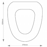 Imperial Amena Solid Wood Replacement Toilet Seat & Cover BB.IMP.AME.BHF