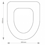 Porcher Allora Solid Wood Replacement Toilet Seat & Cover BB.POC.ALL