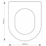 Rak Amanda Solid Wood Replacement Toilet Seat & Cover Soft Close BBSC.RAK.AMA.BHF