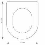 Rak Compact Solid Wood Replacement Toilet Seat & Cover Soft Close BBSC.RAK.COM.BHF