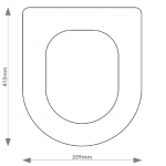 Rak Empire Solid Wood Replacement Toilet Seat & Cover Soft Close BBSC.RAK.EMP.BHF