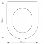 Rak Rondo Solid Wood Replacement Toilet Seat & Cover BB.RAK.RON.BHF