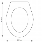 Roca Meridian 2 Solid Wood Replacement Toilet Seat & Cover Soft Close BBSC.ROC.ME2