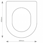 Saneux Austen 50055 Solid Wood Replacement Toilet Seat & Cover Soft Close BBSC.SAN.AUS.BHF