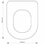 Saneux Austen/Uni 50076 Solid Wood Replacement Toilet Seat & Cover BB.SAN.AUU.BHF