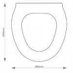 Saneux Panoramic Solid Wood Replacement Toilet Seat & Cover Soft Close BBSC.SAN.PAN.BHF