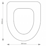 B.C Sanitan Damea Solid Wood Replacement Toilet Seat & Cover BB.BCS.DAM.BHF