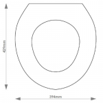 B.C Sanitan Nouveau Solid Wood Replacement Toilet Seat & Cover BB.BCS.NOU