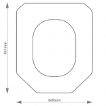 B.C Sanitan Savoy Solid Wood Replacement Toilet Seat & Cover Soft Close BBSC.BCS.SAV