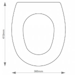 Simas Arcade Solid Wood Replacement Toilet Seat & Cover Soft Close BBSC.SIM.ARC