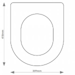 Sphinx 420 Solid Wood Replacement Toilet Seat & Cover BB.SPH.420.BHF