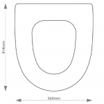 Topravit Compact BTW Solid Wood Replacement Toilet Seat & Cover Soft Close BBSC.TOP.COM.BTW