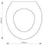 Topravit Hilton Solid Wood Replacement Toilet Seat & Cover Soft Close BBSC.TOP.HIL